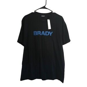 Tom Brady Brand T-Shirt Men's Size Large Ink Black Short Sleeve Reflective